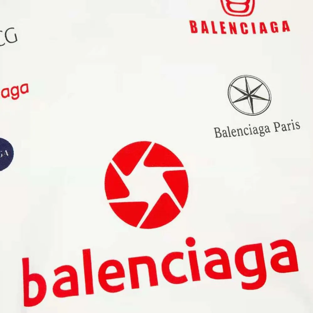 Balenciaga Top League Hoodie Oversized in White for Women