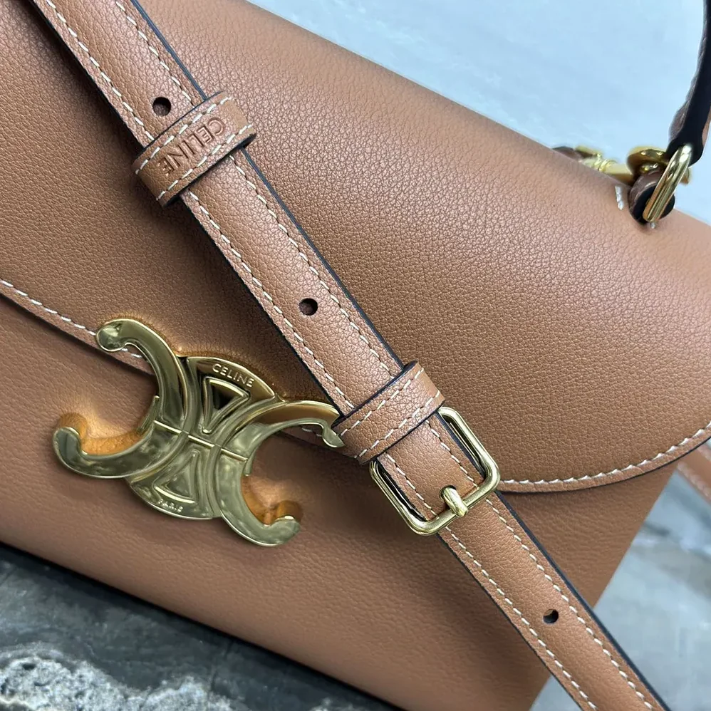 Celine Teen Nino Bag in Smooth Satinated Calfskin for Women in Brown