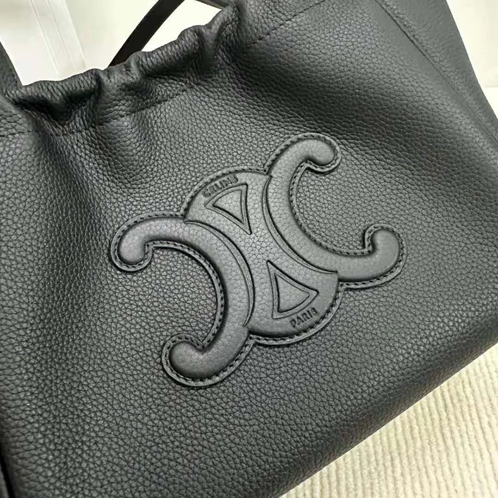 Celine Small Cabas Drawstring Cuir Triomphe in Grained Calfskin for Women Celine Small Cabas Drawstring Cuir Triomphe in Grained Calfskin for Women