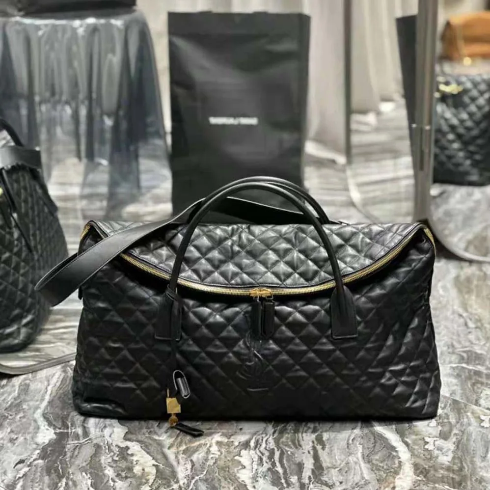 Saint Laurent YSL Es Giant Travel Bag in Quilted Leather for Women in Black Saint Laurent YSL Es Giant Travel Bag in Quilted Leather for Women in Black