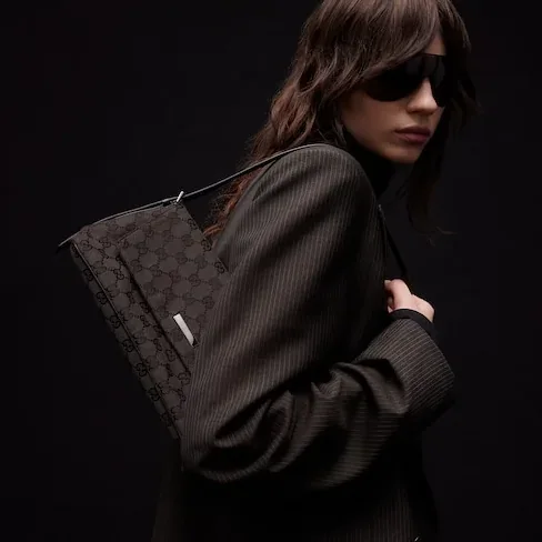 Gucci Madison Medium Shoulder Bag in Dark Brown Palladium Hardware