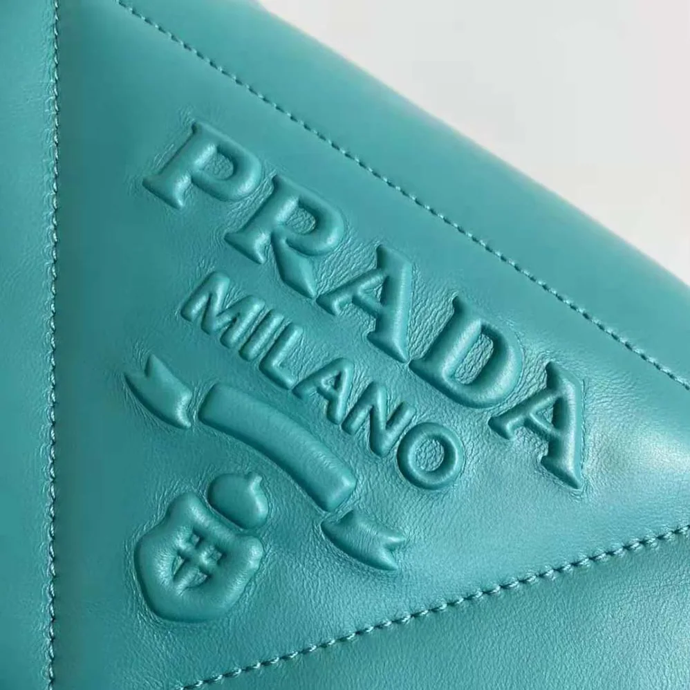 Prada Padded Nappa Leather Shoulder Bag for Women in Lime
