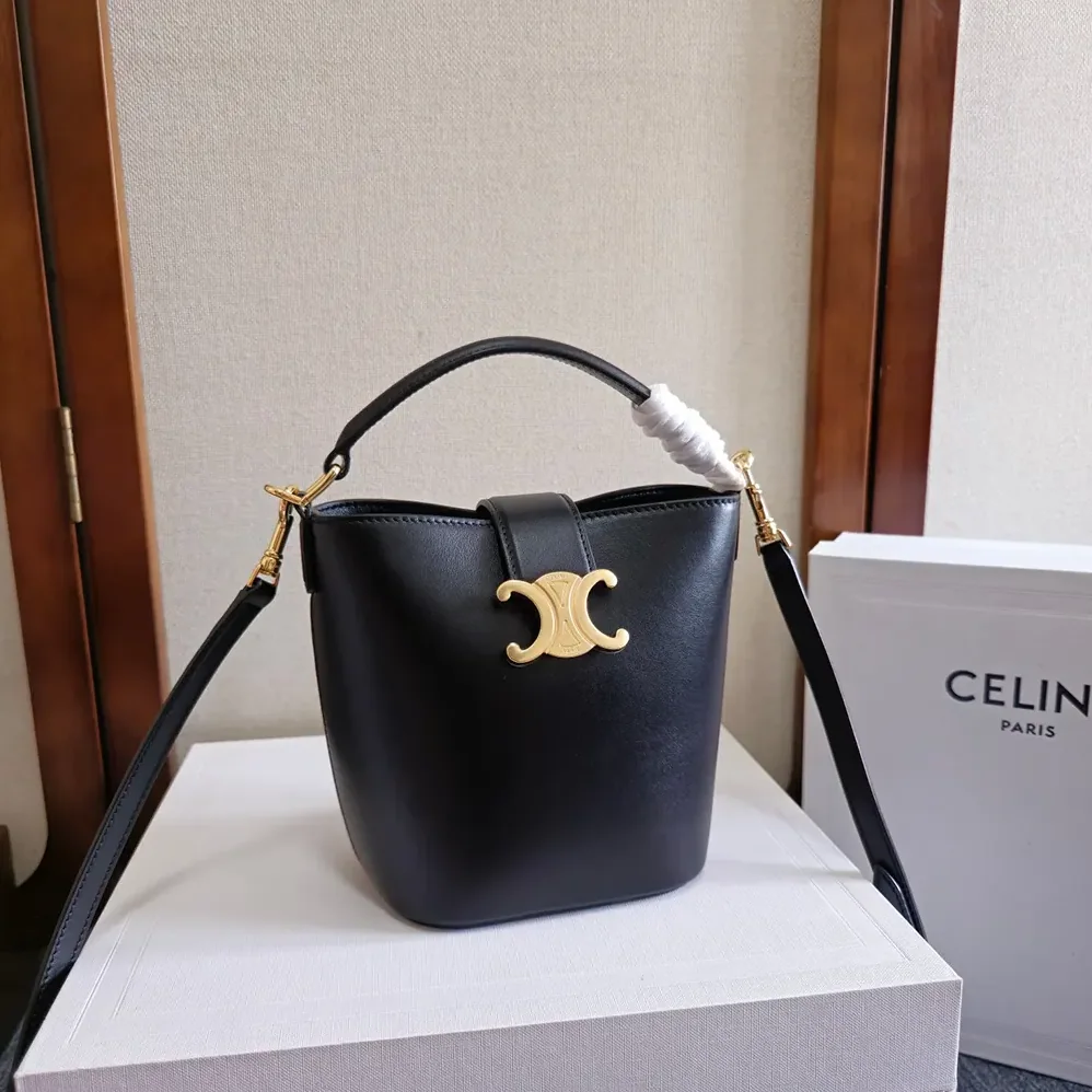 Celine Small Bucket Louise in Smooth Calfskin for Women in Black Celine Small Bucket Louise in Smooth Calfskin for Women in Black