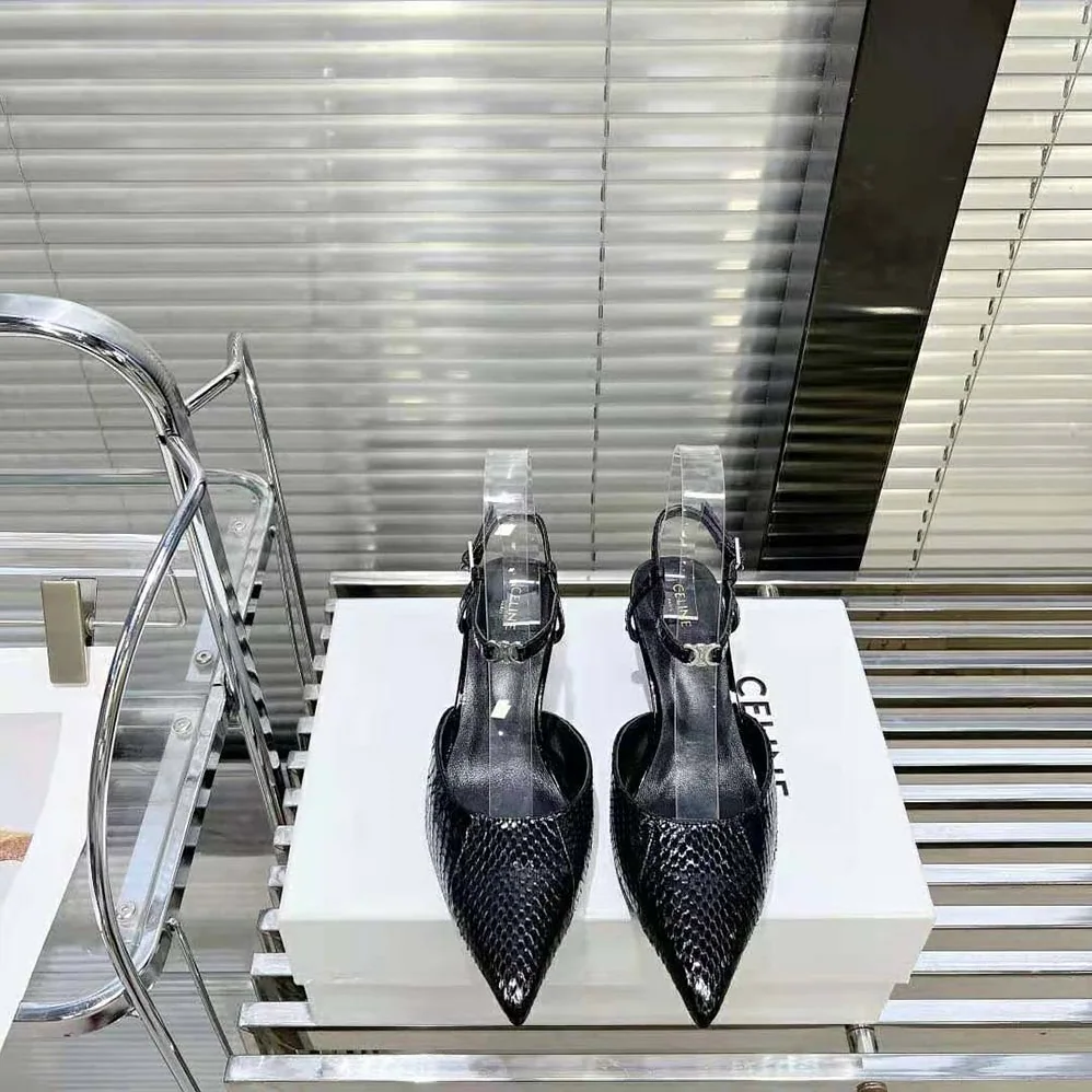 Celine Kitten in Sequins and Calfskin for Women in Black