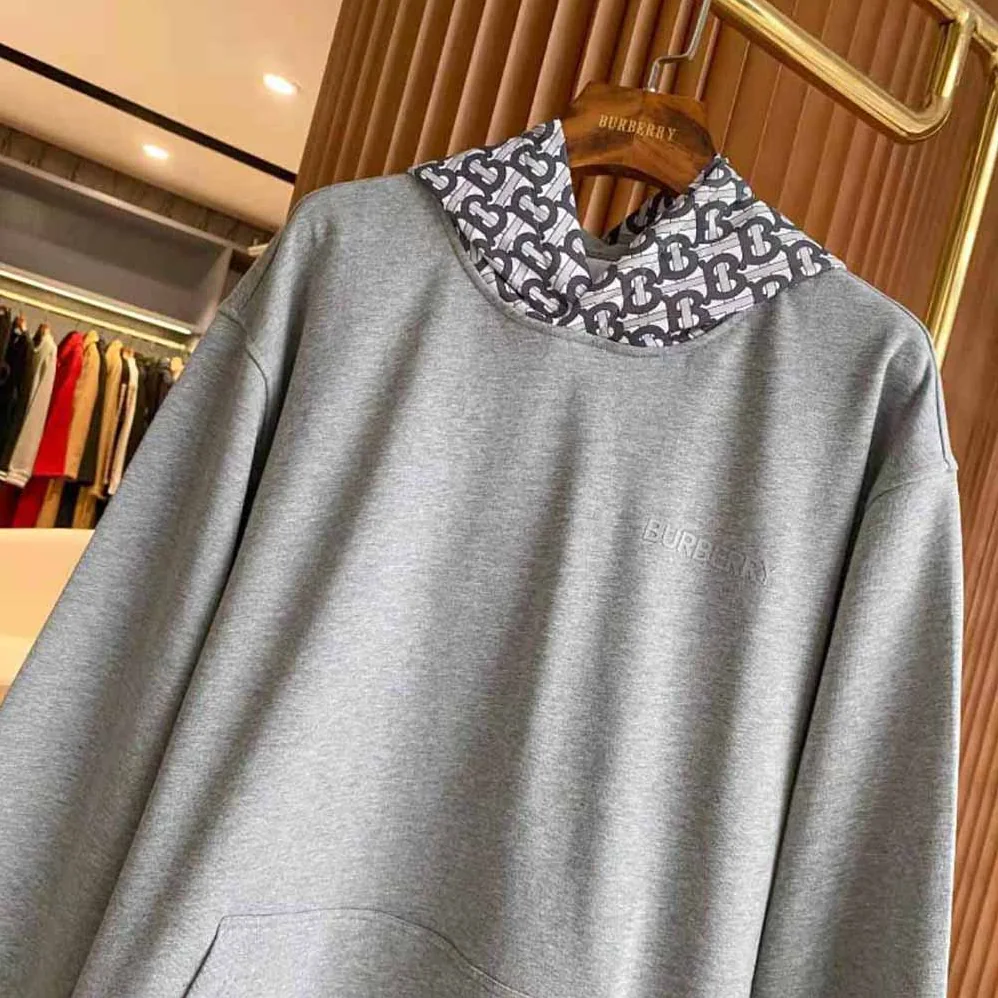 Burberry Monogram Print Cotton Oversized Hoodie for Women