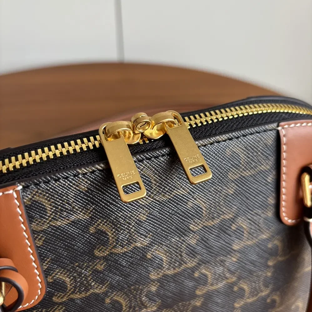 Celine Teen Honorine Bag in Triomphe Canvas and Calfskin for Women Celine Teen Honorine Bag in Triomphe Canvas and Calfskin for Women
