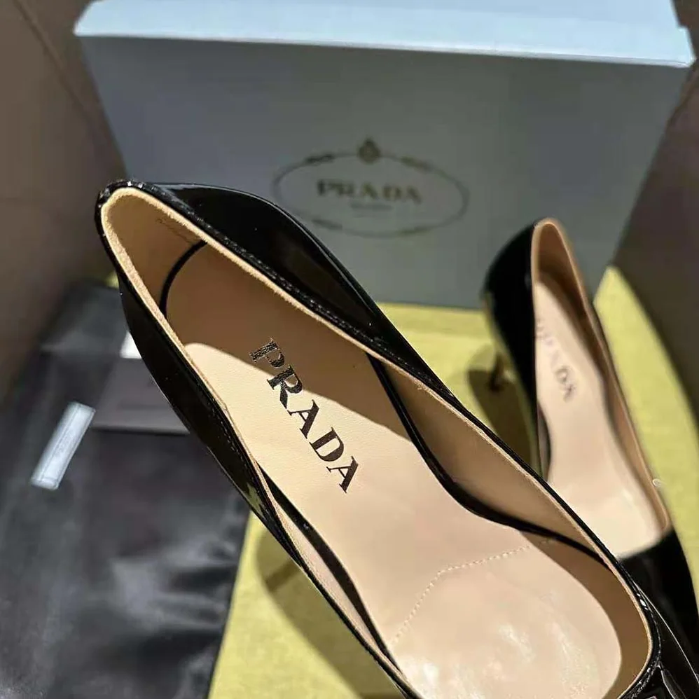 Prada Patent Leather Pumps for Women in Black