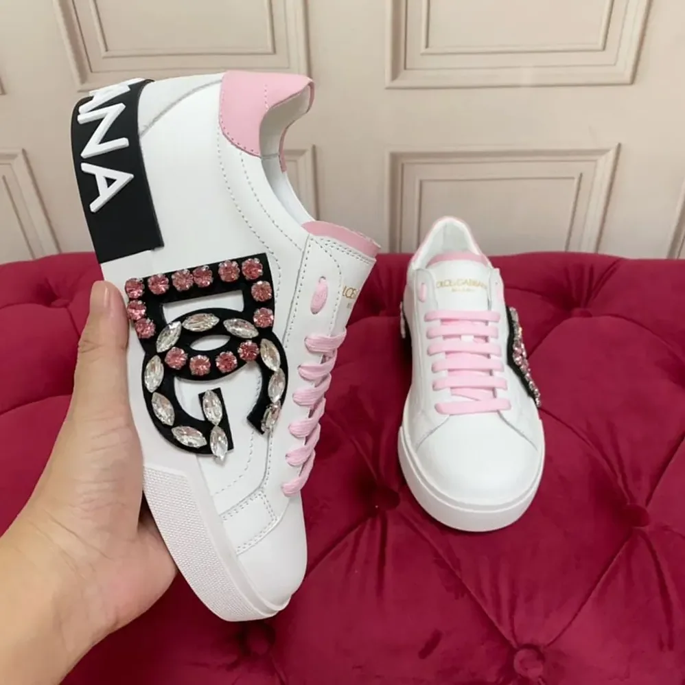 Dolce Gabbana D&G Calfskin Portofino Sneakers White for Women Dolce Gabbana D&G Calfskin Portofino Sneakers White for Women