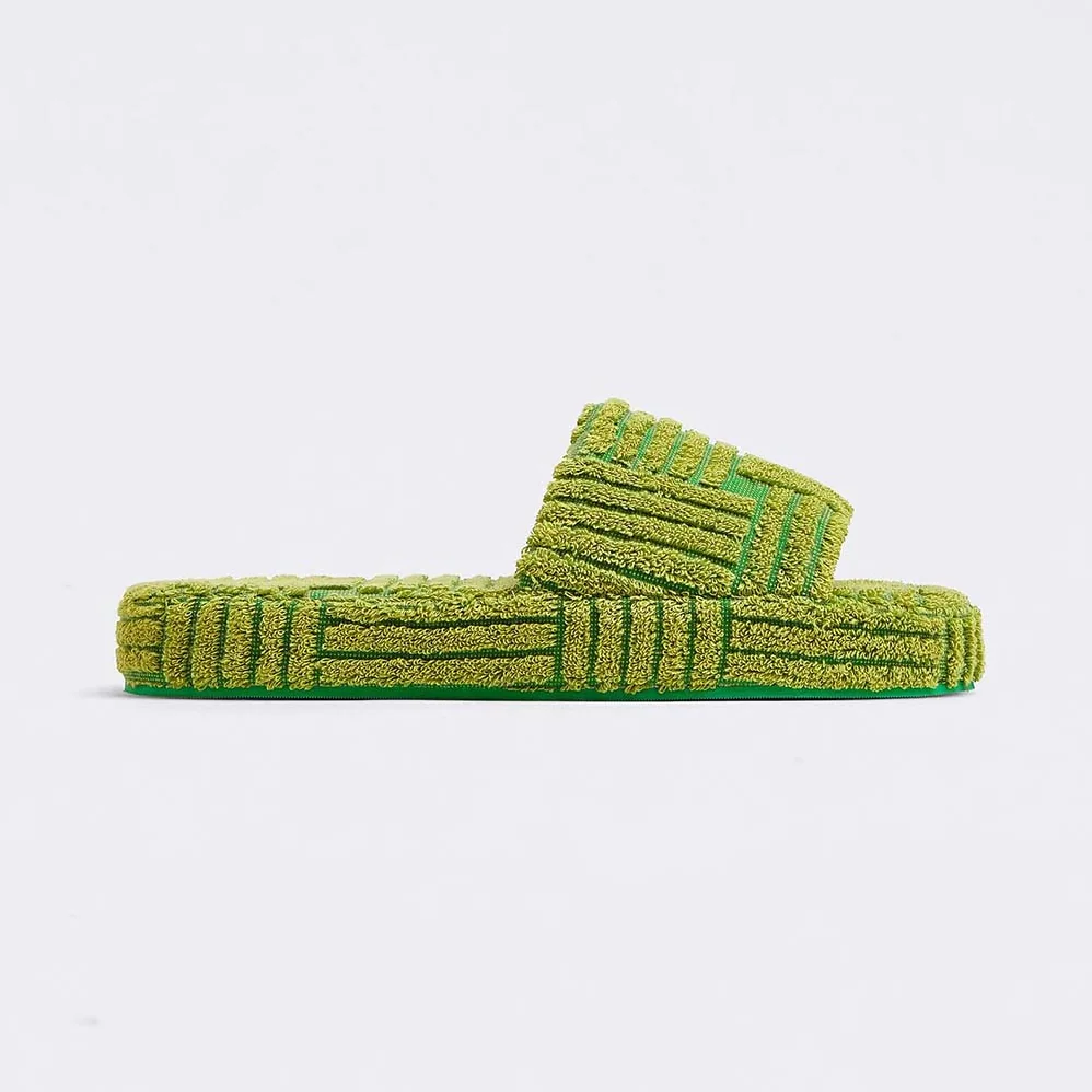 Bottega Veneta Resort Sponge in 35mm Heel Height for Women in Lime