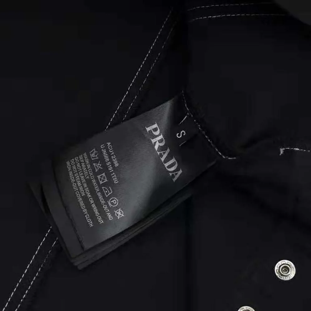 Prada Technical Fabric Blouson Jacket for Women in Black Prada Technical Fabric Blouson Jacket for Women in Black