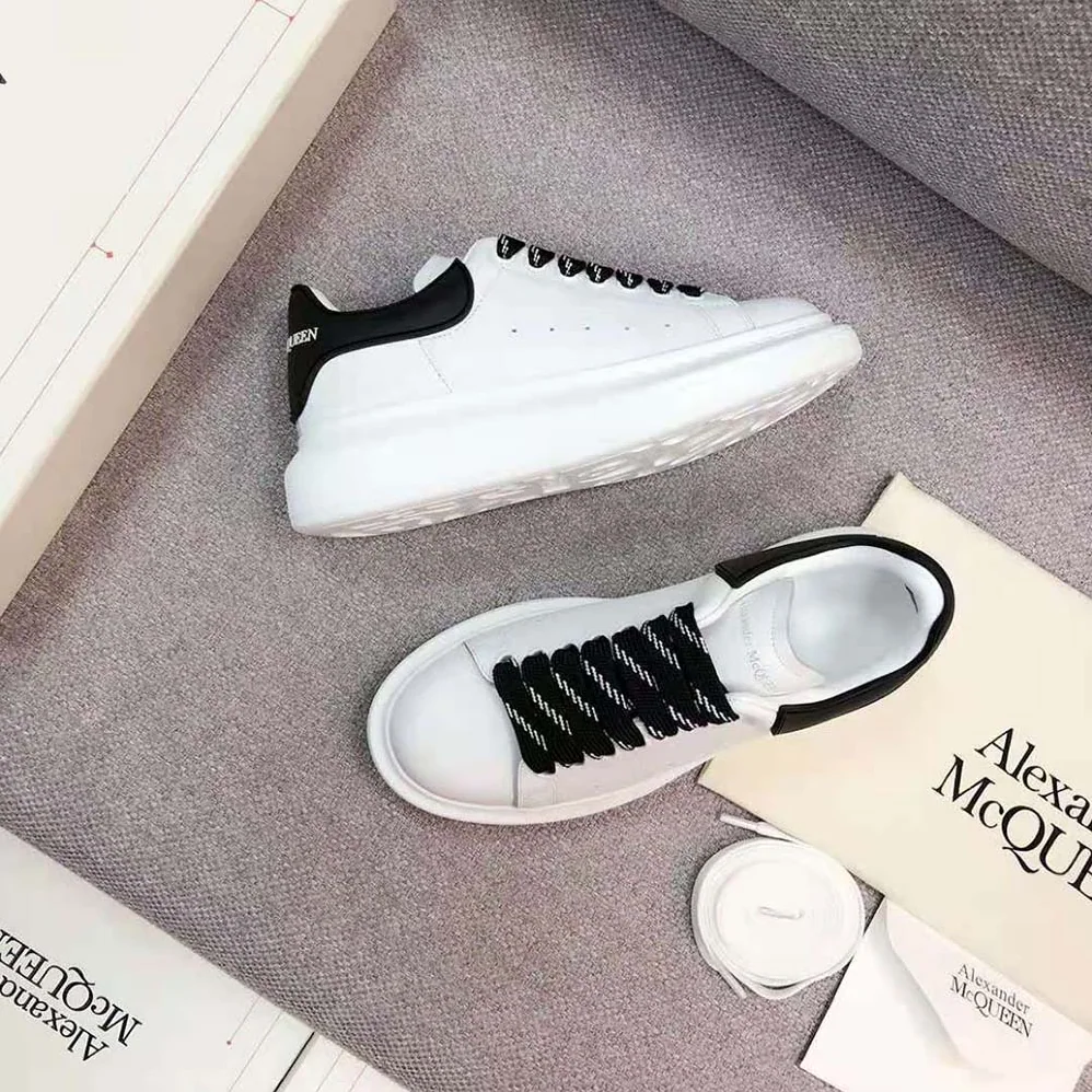 Alexander Mcqueen Oversized Sneaker White Smooth Calfskin Leather for Women