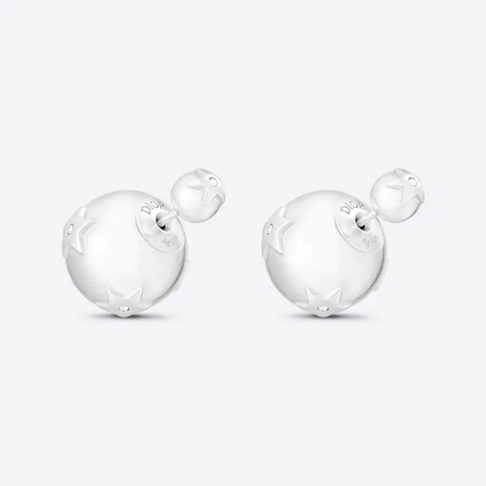 Dior Tribales Earrings Silver and Silver for Women in Tone Crystals Dior Tribales Earrings Silver and Silver for Women in Tone Crystals