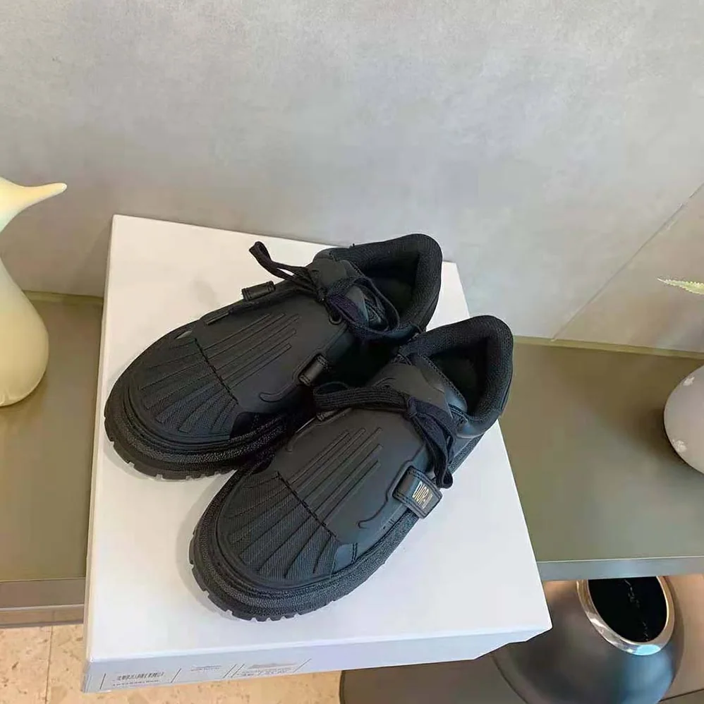Dior Dior-Id Sneaker Black Rubber and Calfskin for Women Dior Dior-Id Sneaker Black Rubber and Calfskin for Women