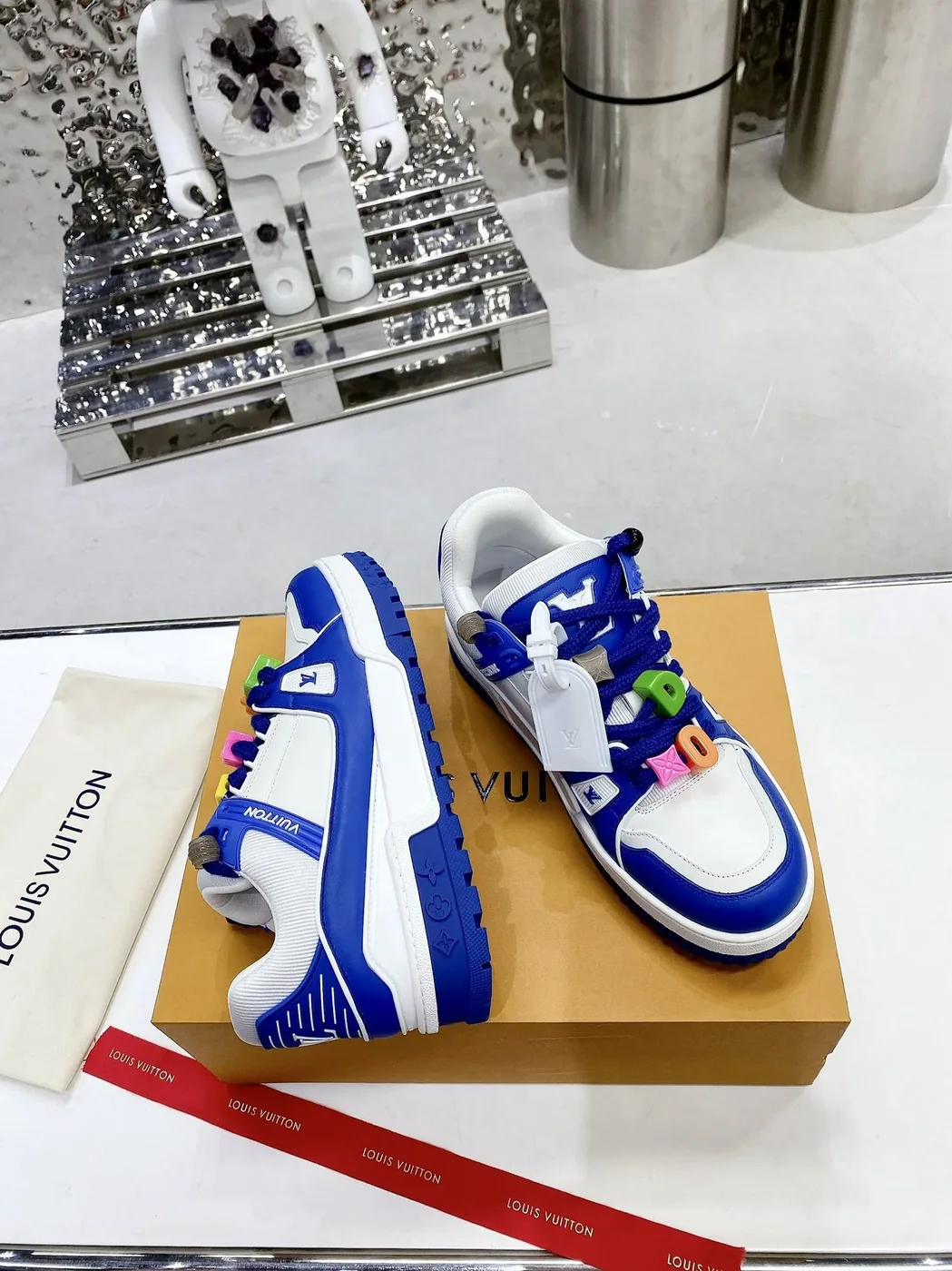 Louis Vuitton LV Trainer Sneaker Blue Louis Vuitton LV Trainer Sneaker Blue