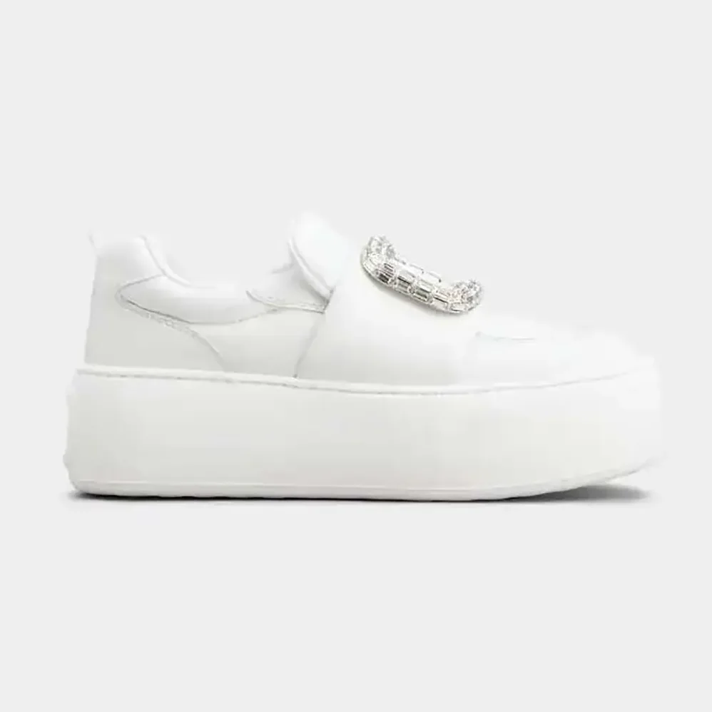 Roger Vivier Viv' Up Sneakers in Leather for Women in White