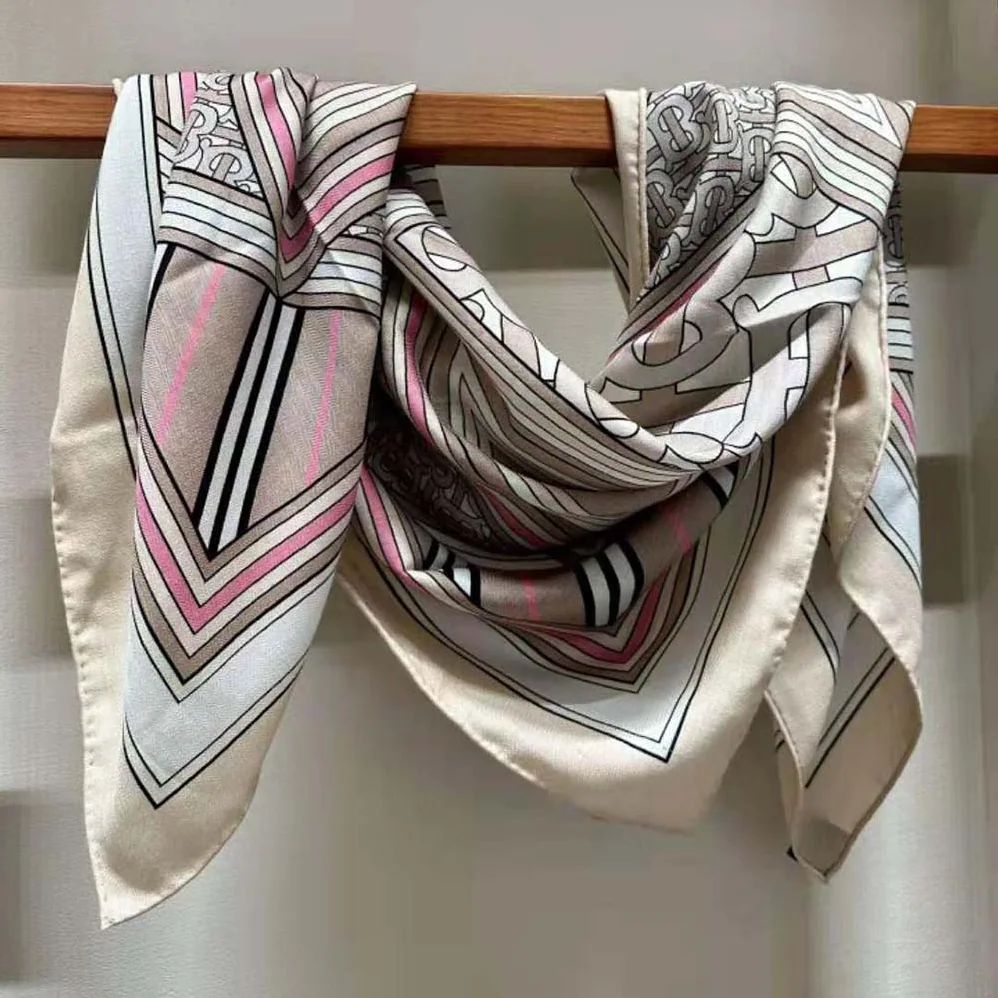 Burberry Montage Print Silk Square Scarf for Women in Pink Burberry Montage Print Silk Square Scarf for Women in Pink