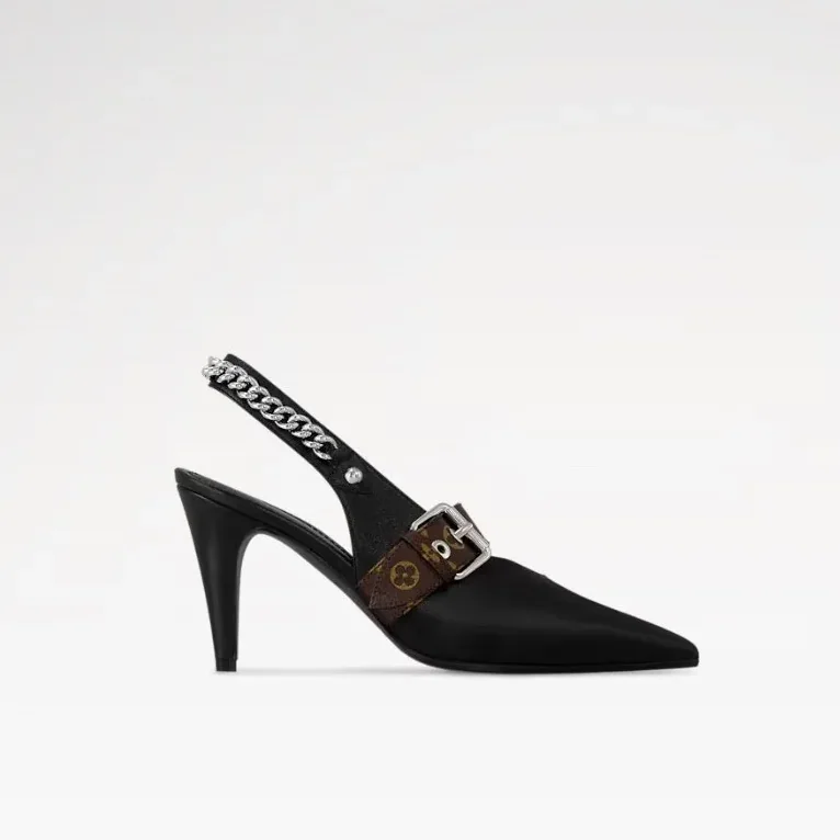 Louis Vuitton LV Vibe Slingback Pump Black 1AHL47 Louis Vuitton LV Vibe Slingback Pump Black 1AHL47