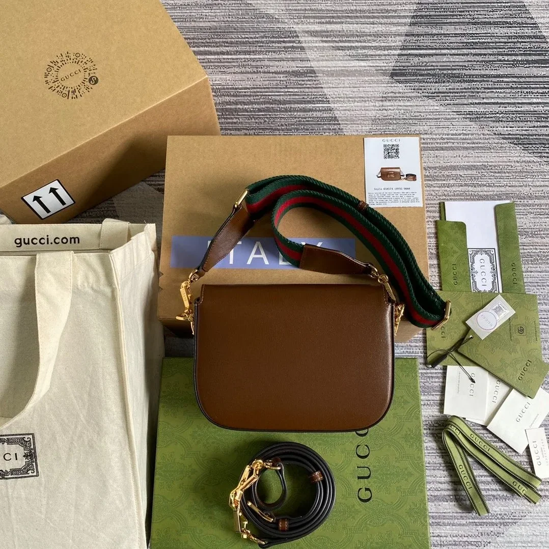 Gucci Horsebit 1955 GG Mini Bag Brown