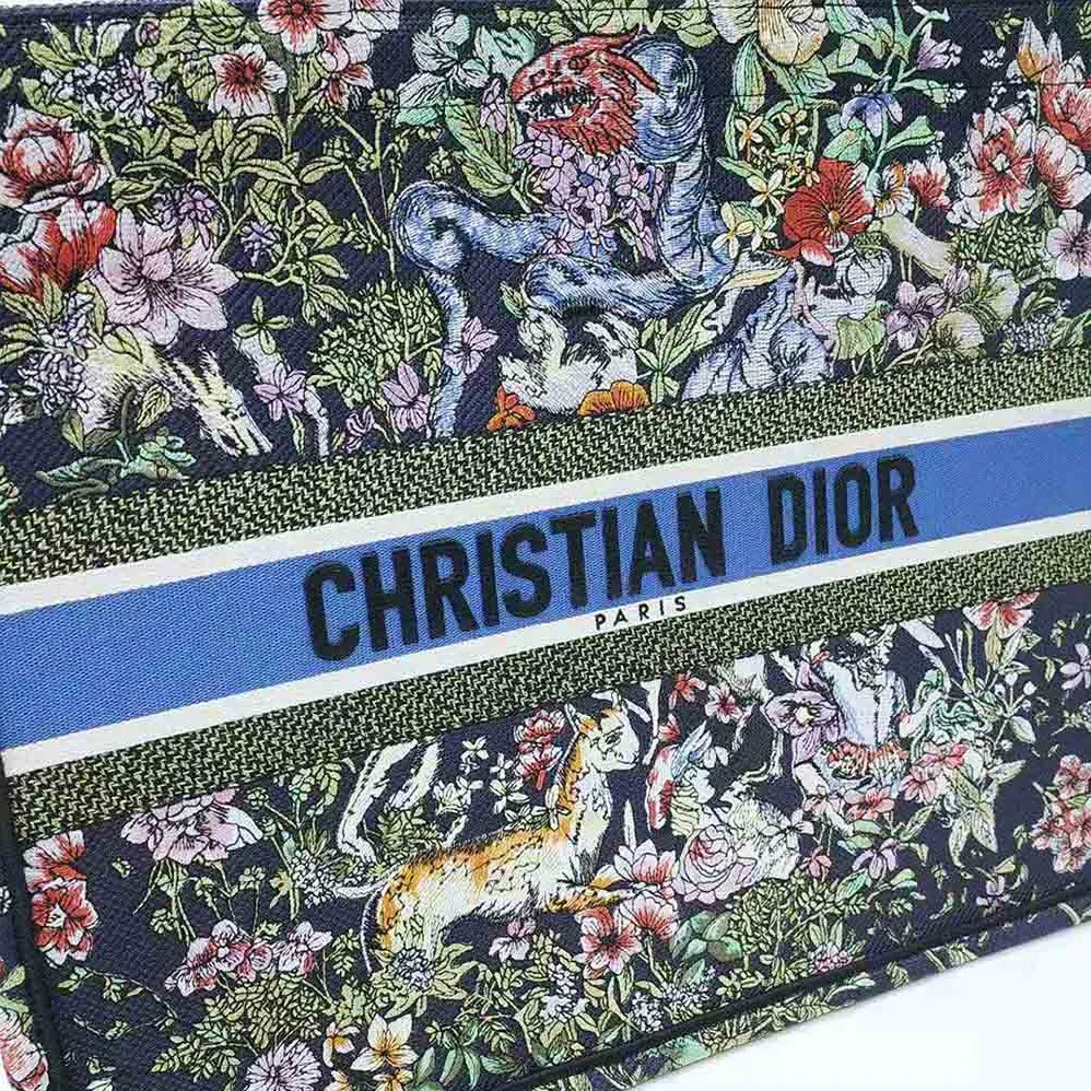 Dior Large Dior Book Tote Blue Multicolor D for Women in Constellation Embroidery