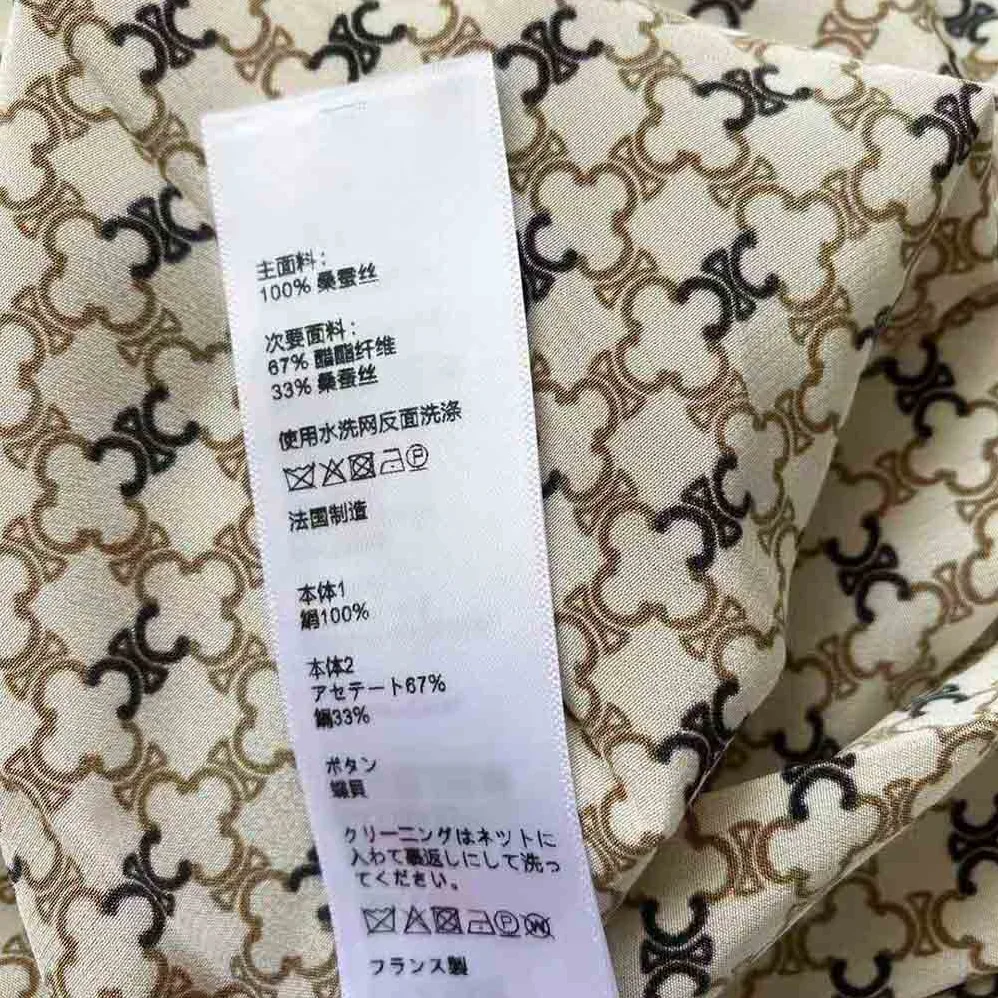 Celine Shirt Dress in Crepe DE Chine for Women