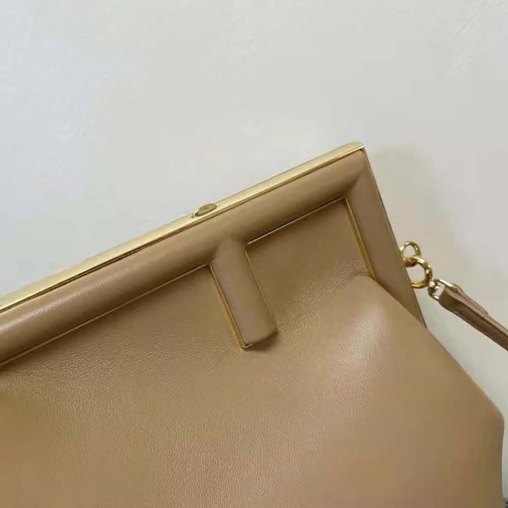 Fendi First Small Beige Leather Bag for Women