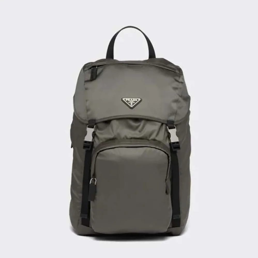 Prada Re-Nylon and Saffiano Leather Backpack for Men in Gray Prada Re-Nylon and Saffiano Leather Backpack for Men in Gray