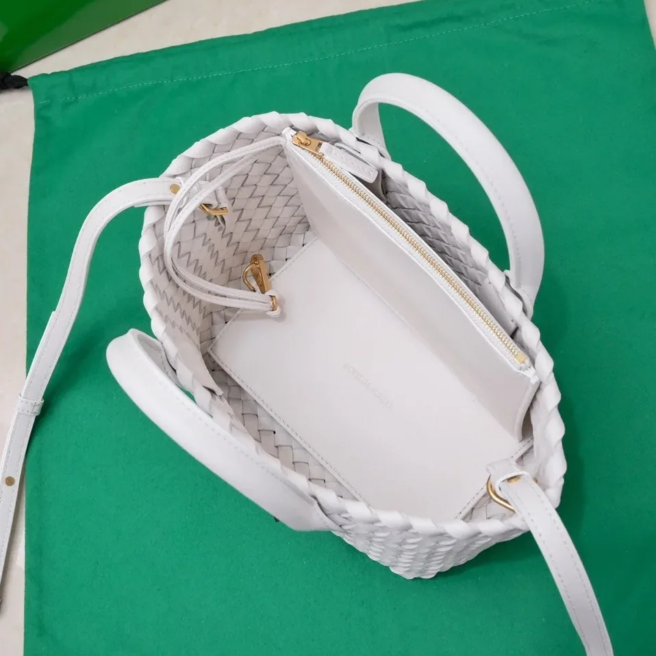 Bottega Veneta Mini Cabat White Bottega Veneta Mini Cabat White