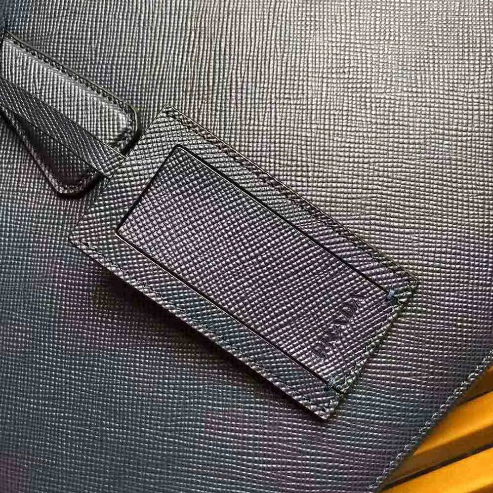 Prada Saffiano Leather Briefcase for Men in Navy