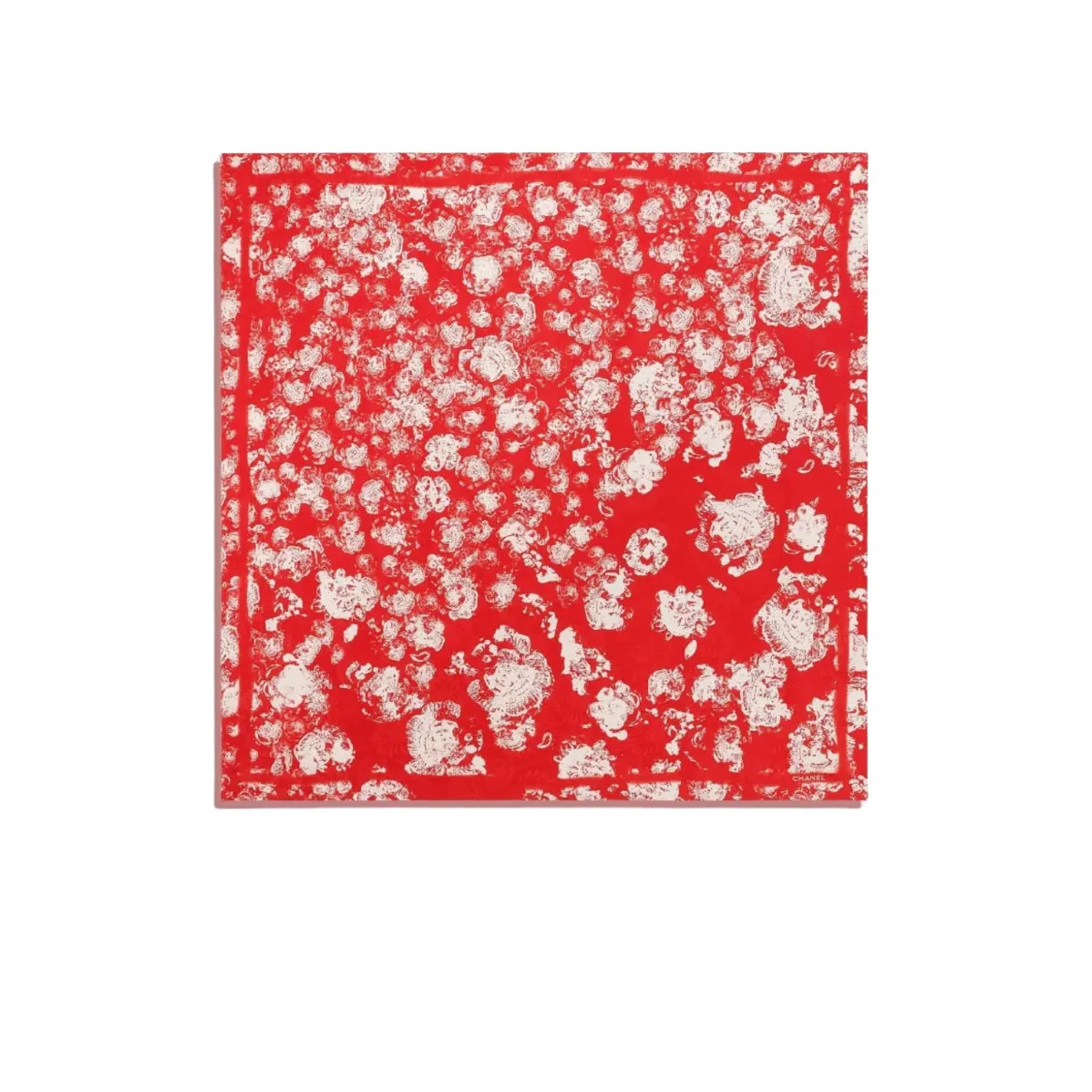 Chanel Square Scarf Red