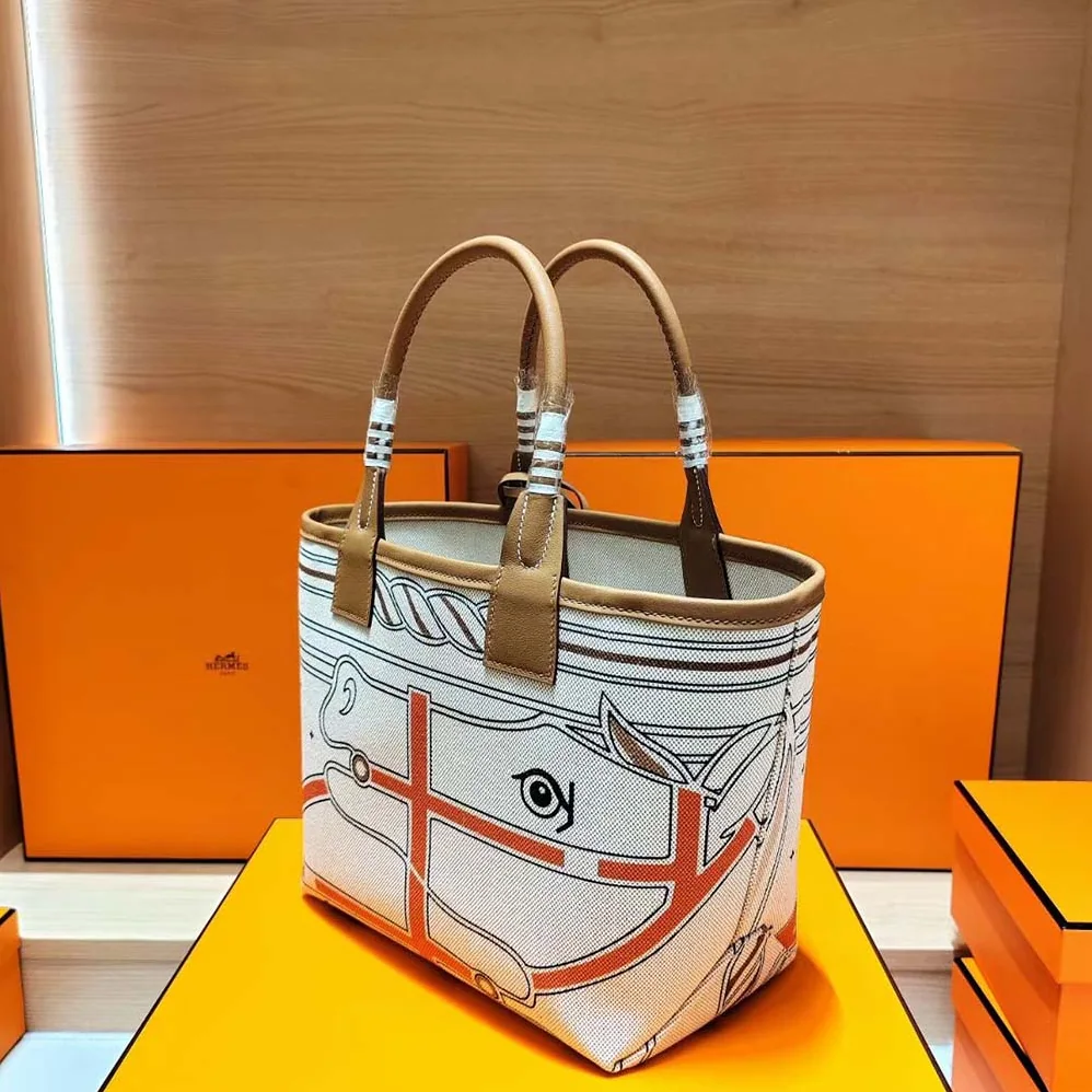 Hermes Steeple 25 Cais Ecru Tote Bag for Unisex in Brown