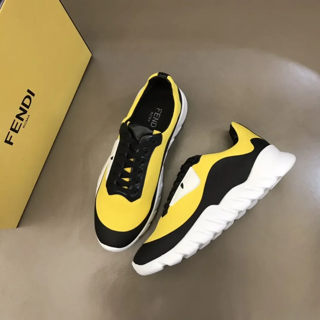 Fendi Force Black in Yellow Sneakers Fendi Force Black in Yellow Sneakers