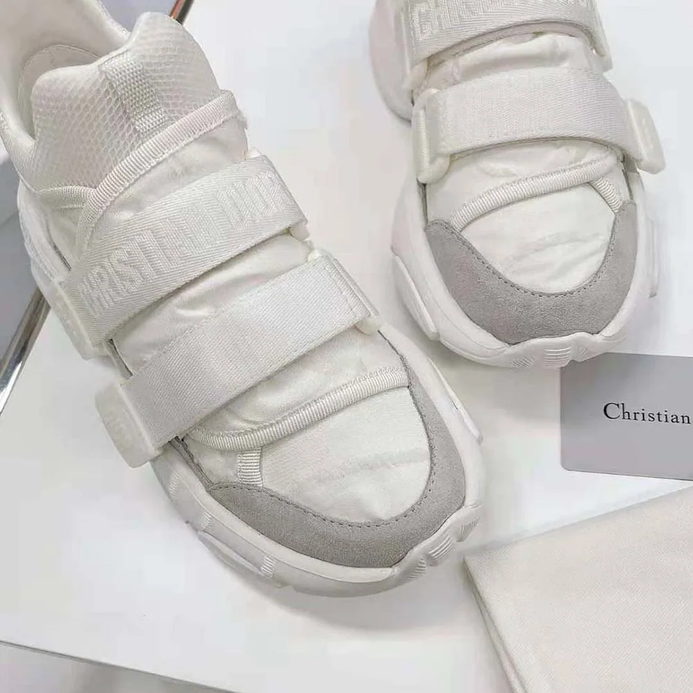 Dior D-Wander Sneaker White Camouflage Technical Fabric for Women