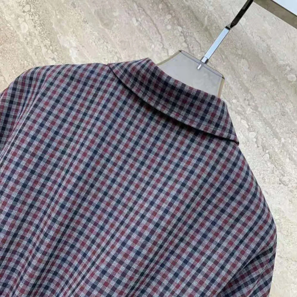 Miu Miu Gingham Check Blouson Jacket for Women