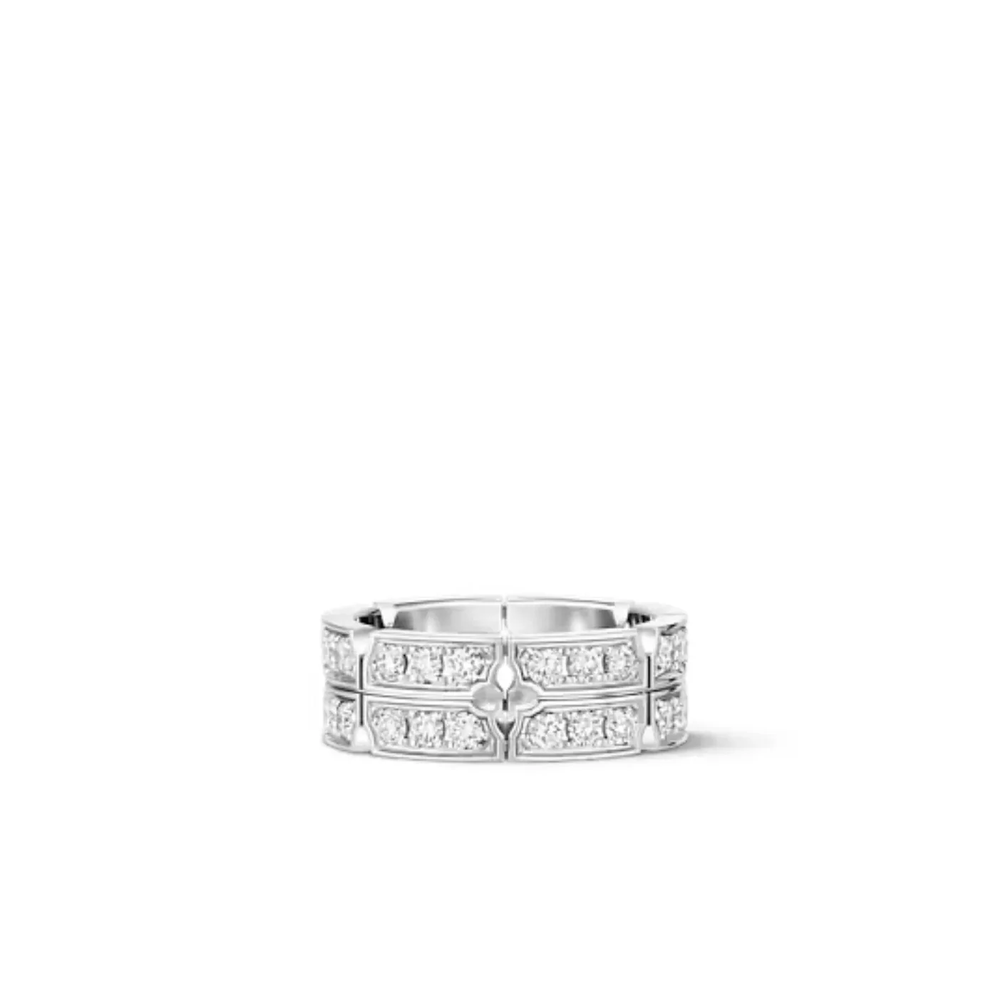Louis Vuitton Tumbler Ring Silver-Toned - Q0L10B Louis Vuitton Tumbler Ring Silver-Toned - Q0L10B