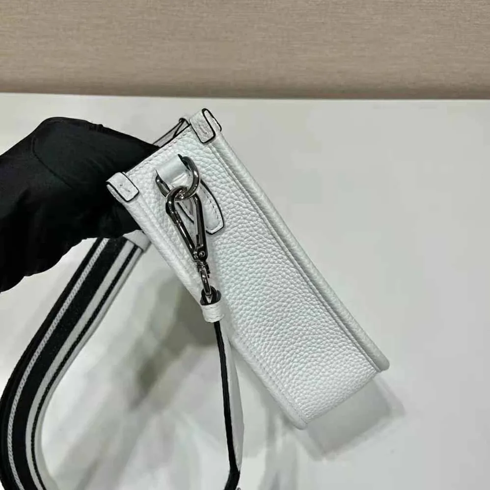 Prada Leather Mini Shoulder Bag for Unisex in White Prada Leather Mini Shoulder Bag for Unisex in White
