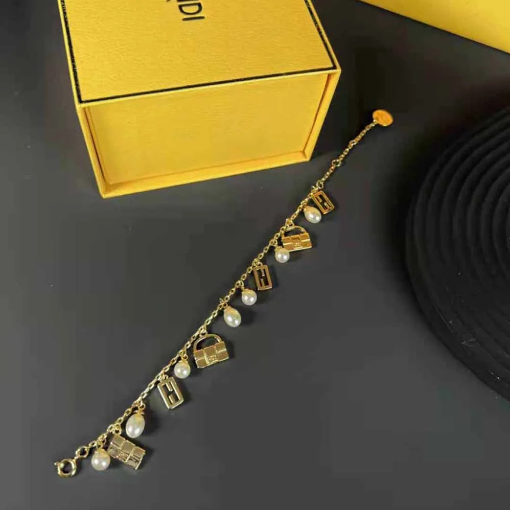 Fendi Baguette Bracelet Gold for Women in colored Fendi Baguette Bracelet Gold for Women in colored