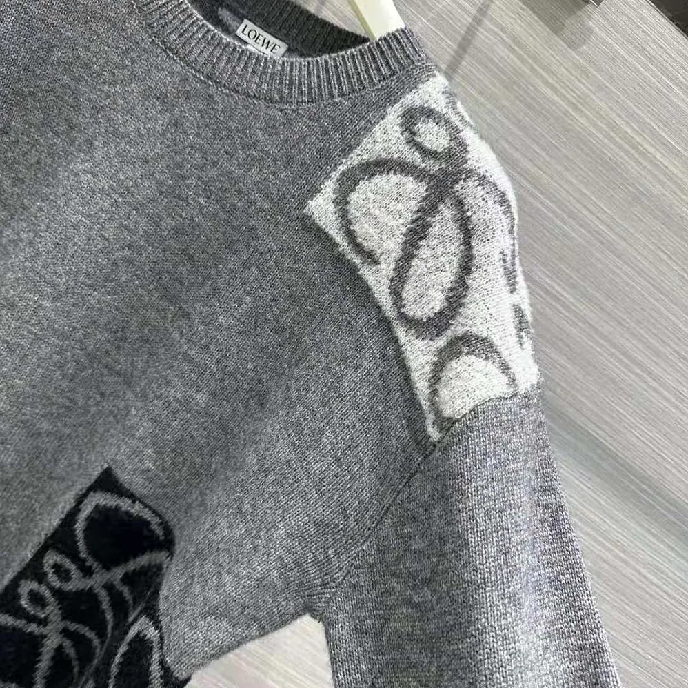 Loewe Sweater in Wool for Men in Gray Loewe Sweater in Wool for Men in Gray