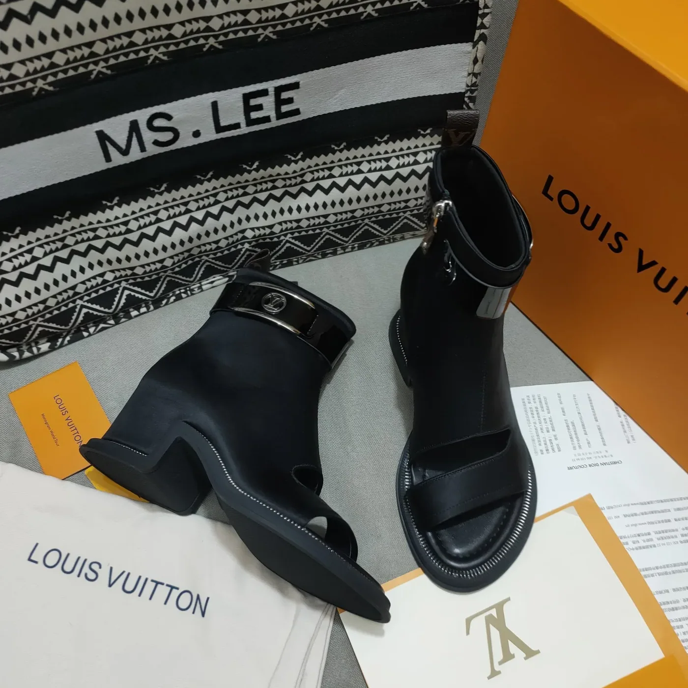 Louis Vuitton Moonlight Ankle Boots Black LV 1AA0H5