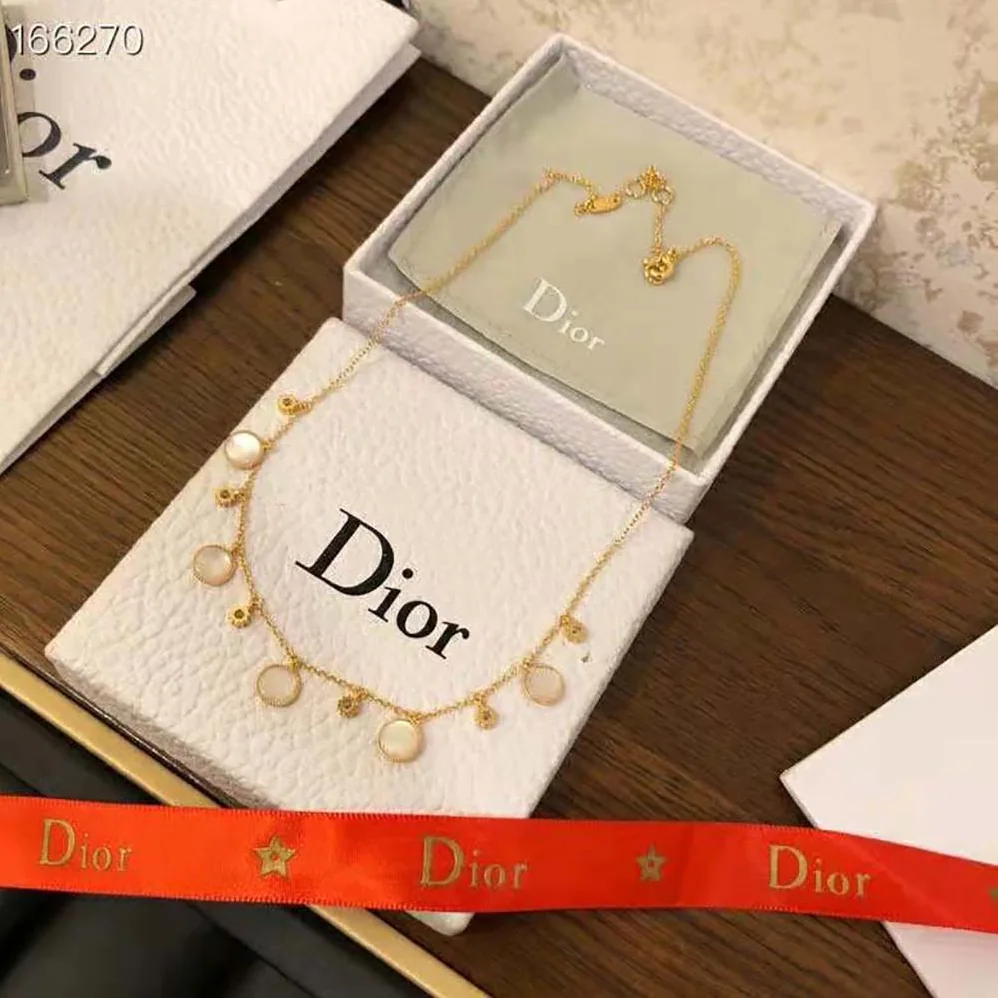 Dior Rose Des Vents Necklace Yellow Gold Diamonds and Mother-of for Women in pearl Dior Rose Des Vents Necklace Yellow Gold Diamonds and Mother-of for Women in pearl