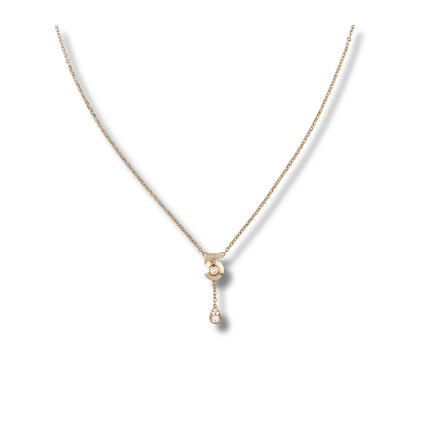 Chanel Extrait De N°5 Necklace Beige Gold Chanel Extrait De N°5 Necklace Beige Gold