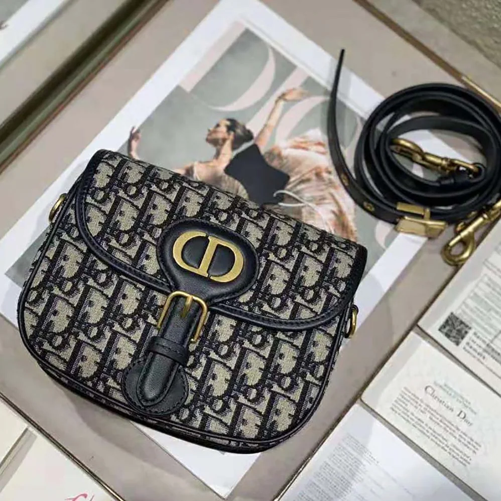 Dior Small Dior Bobby Bag Blue Dior Oblique Jacquard for Women