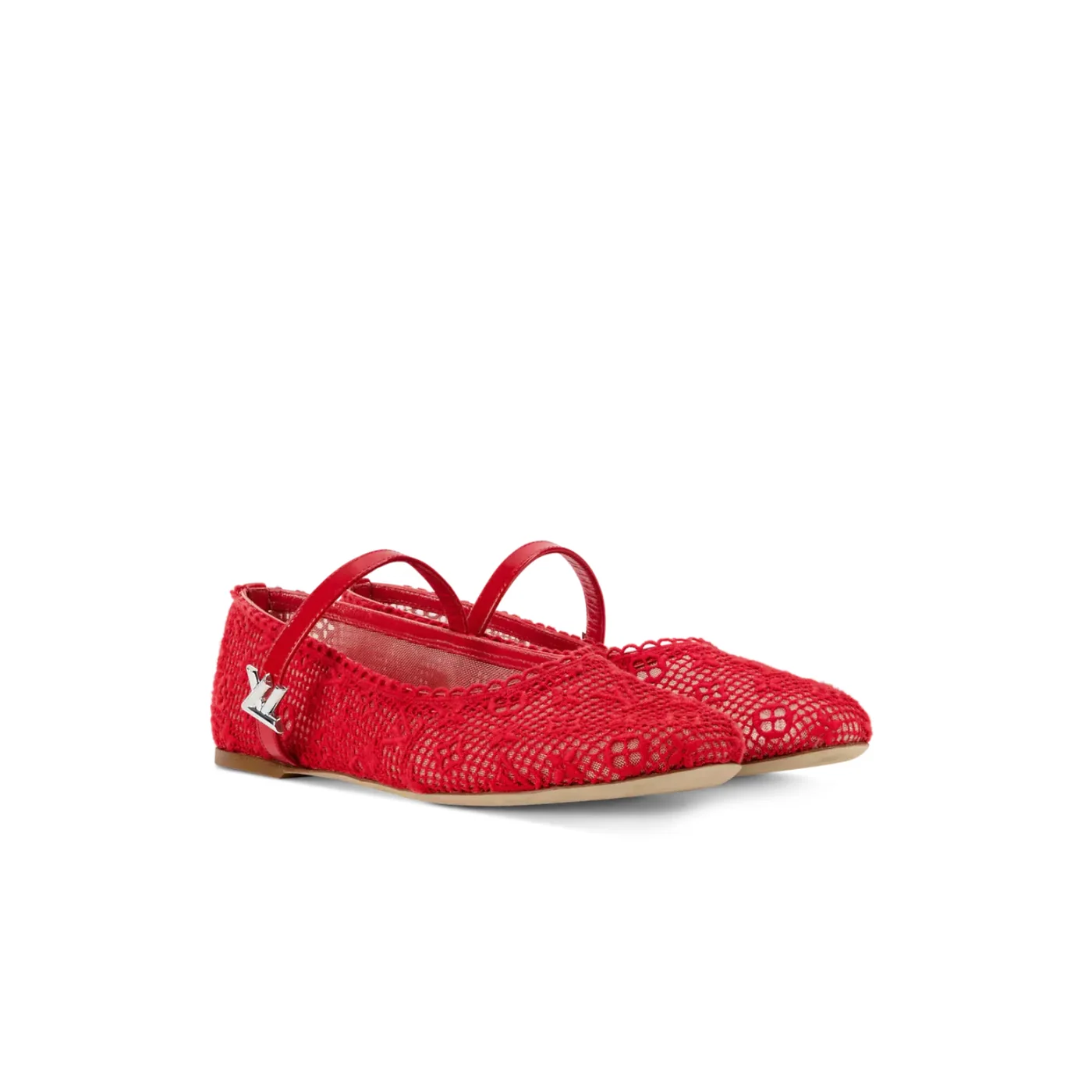Louis Vuitton Romy Flat Ballerinas Red 1AK262 Louis Vuitton Romy Flat Ballerinas Red 1AK262