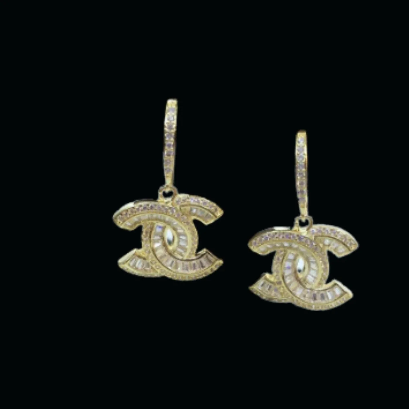 Interlocking Douple C Earrings Gold Tone Interlocking Douple C Earrings Gold Tone