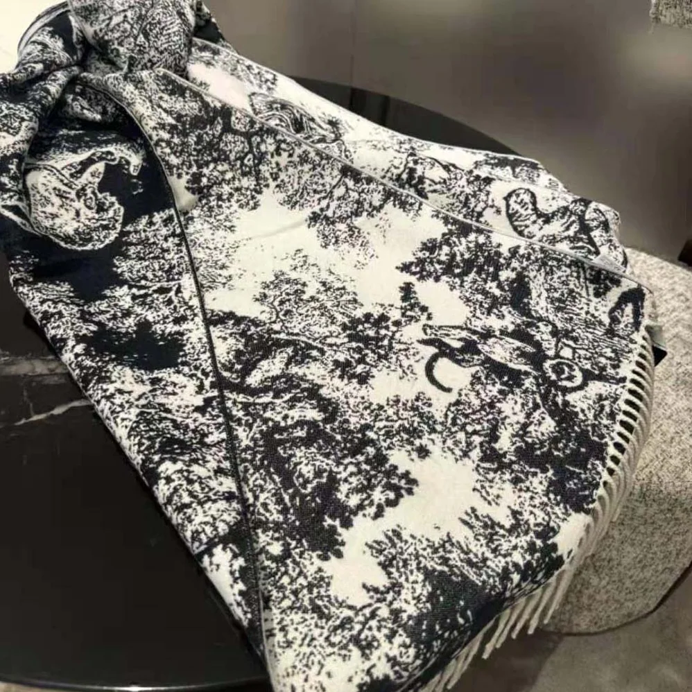 Dior Toile De Jouy Sauvage Scarf Navy Blue Cashmere and Wool for Women Dior Toile De Jouy Sauvage Scarf Navy Blue Cashmere and Wool for Women
