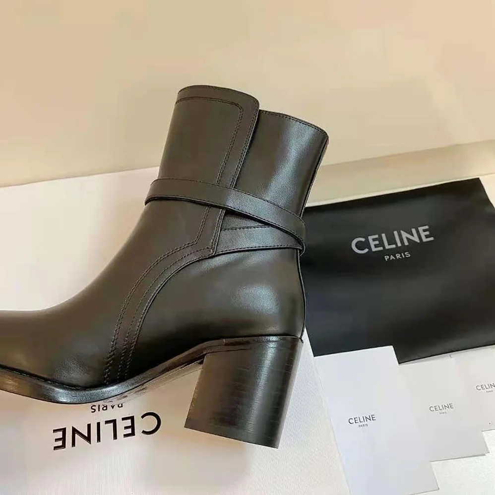 Celine Condé Jodhpur Boot in Calfskin for Women in Black Celine Condé Jodhpur Boot in Calfskin for Women in Black