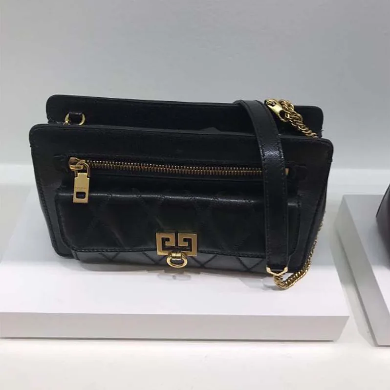 Givenchy Pocket Bag in Diamond Quilted Leather for Women in Black
