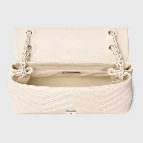 Gucci Marmont Small Shoulder Bag in Ivory Light White Hardware Gucci Marmont Small Shoulder Bag in Ivory Light White Hardware