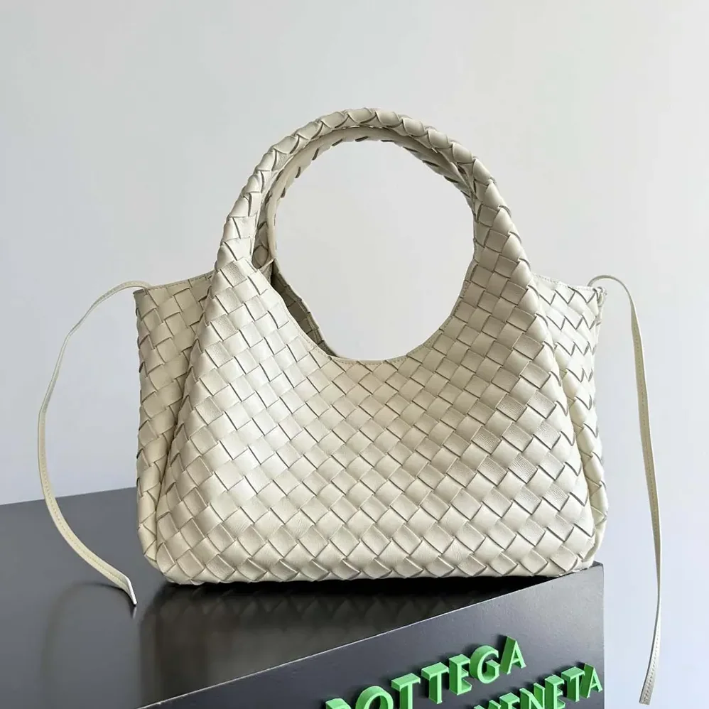 Bottega Veneta Medium Campana for Women in White Bottega Veneta Medium Campana for Women in White