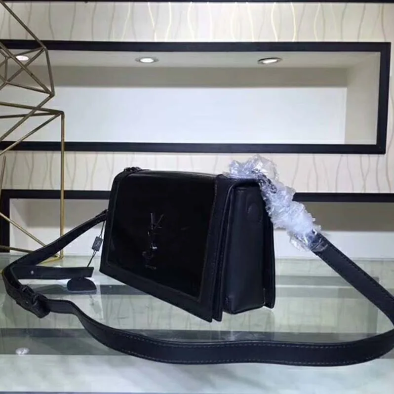 Saint Laurent YSL Book Bag in Patent Leather for Women in Black Saint Laurent YSL Book Bag in Patent Leather for Women in Black