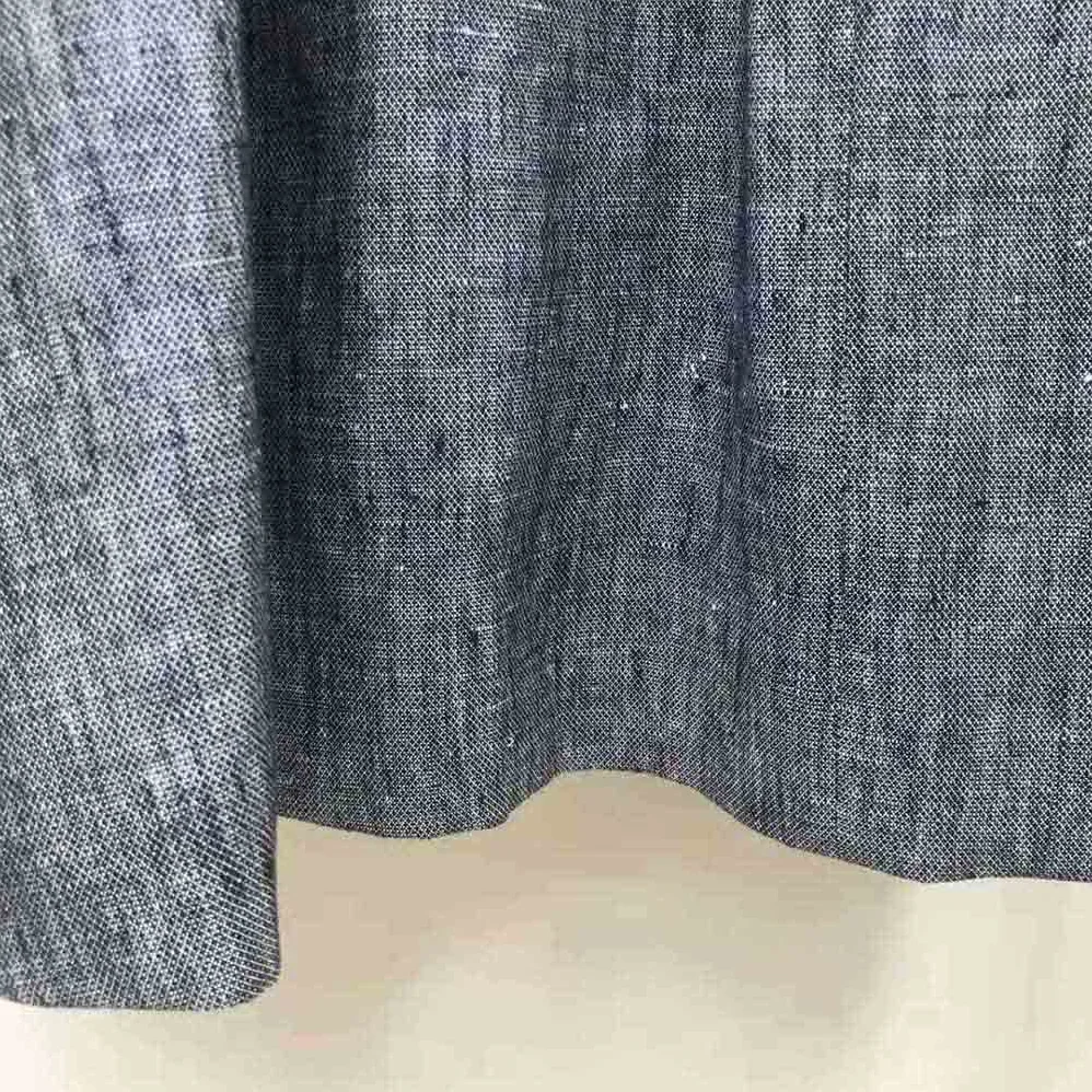 Dior Short Dress Blue-Gray Technical Cotton Canvas and Linen for Women